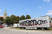 Eckls Nostalgiegeisterbahn Wiesnaufbau 2018 am 44. AUfbautag 28.08.2018 (©Foto: Martin Schmitz)